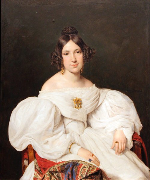 Ferdinand Georg Waldmueller Bildnis Louise Mayer  Wandbild